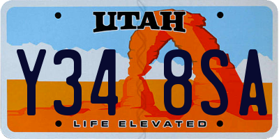 UT license plate Y348SA