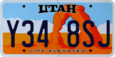 UT license plate Y348SJ