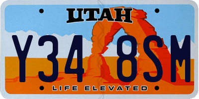 UT license plate Y348SM