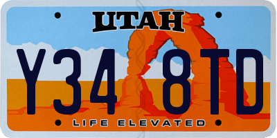 UT license plate Y348TD