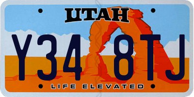 UT license plate Y348TJ