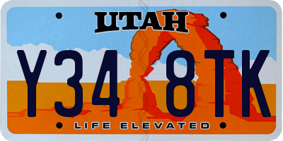 UT license plate Y348TK