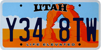 UT license plate Y348TW