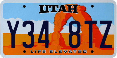UT license plate Y348TZ