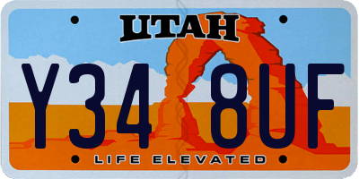 UT license plate Y348UF
