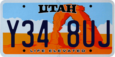 UT license plate Y348UJ