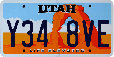 UT license plate Y348VE