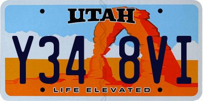 UT license plate Y348VI