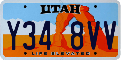 UT license plate Y348VV