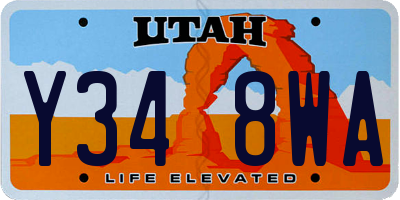 UT license plate Y348WA