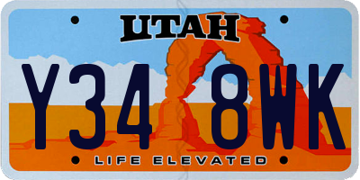 UT license plate Y348WK