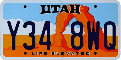 UT license plate Y348WQ