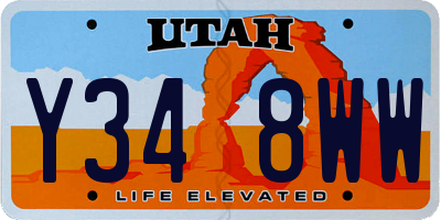 UT license plate Y348WW