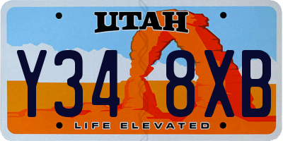 UT license plate Y348XB