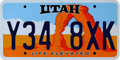 UT license plate Y348XK