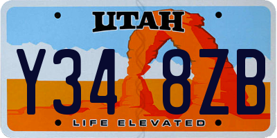 UT license plate Y348ZB