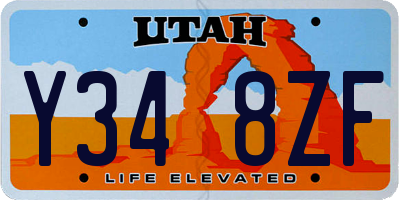 UT license plate Y348ZF