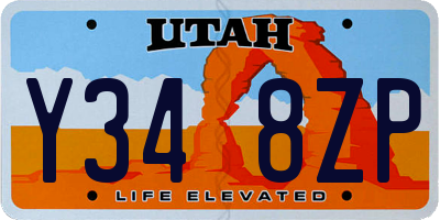 UT license plate Y348ZP