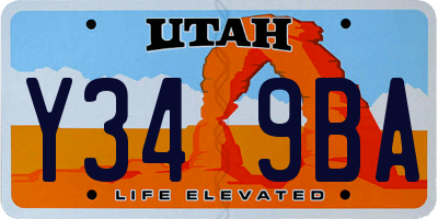 UT license plate Y349BA