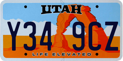 UT license plate Y349CZ