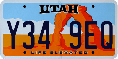 UT license plate Y349EQ