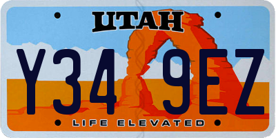 UT license plate Y349EZ