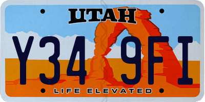 UT license plate Y349FI