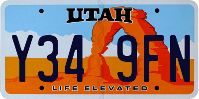 UT license plate Y349FN