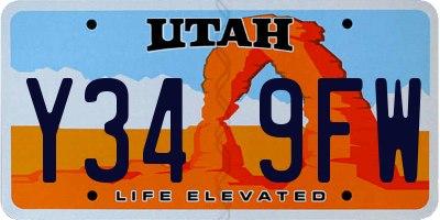 UT license plate Y349FW