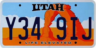 UT license plate Y349IJ