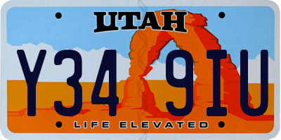 UT license plate Y349IU