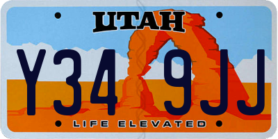 UT license plate Y349JJ