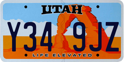 UT license plate Y349JZ