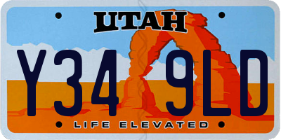 UT license plate Y349LD