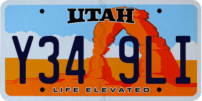 UT license plate Y349LI