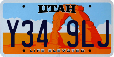 UT license plate Y349LJ