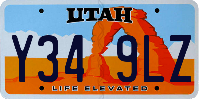 UT license plate Y349LZ