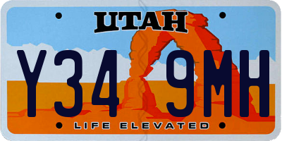 UT license plate Y349MH