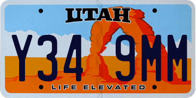 UT license plate Y349MM