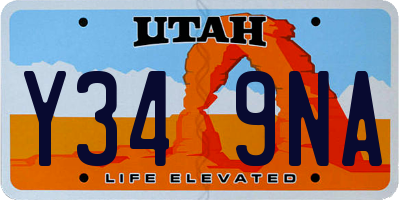UT license plate Y349NA