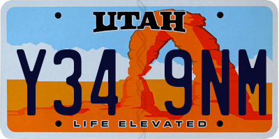 UT license plate Y349NM