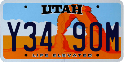 UT license plate Y349OM
