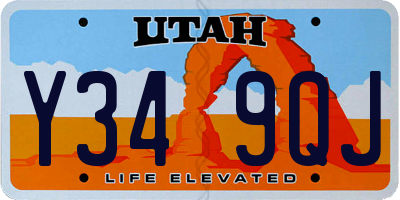 UT license plate Y349QJ