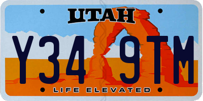 UT license plate Y349TM