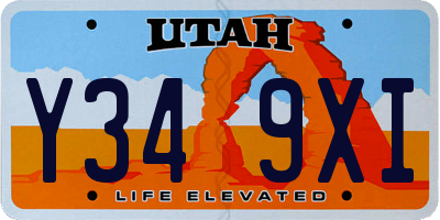 UT license plate Y349XI