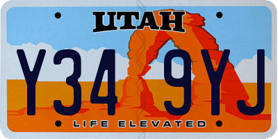UT license plate Y349YJ