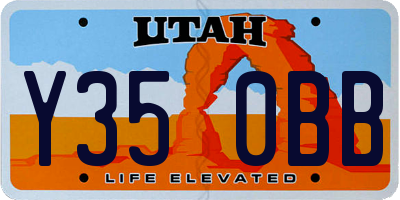 UT license plate Y350BB