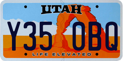 UT license plate Y350BQ