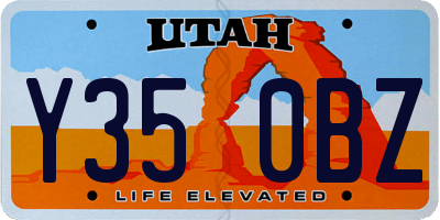 UT license plate Y350BZ