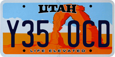 UT license plate Y350CD